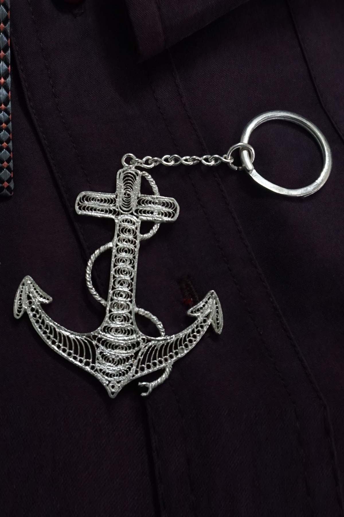 Buy Sterling Silver Anchor Keychain Online