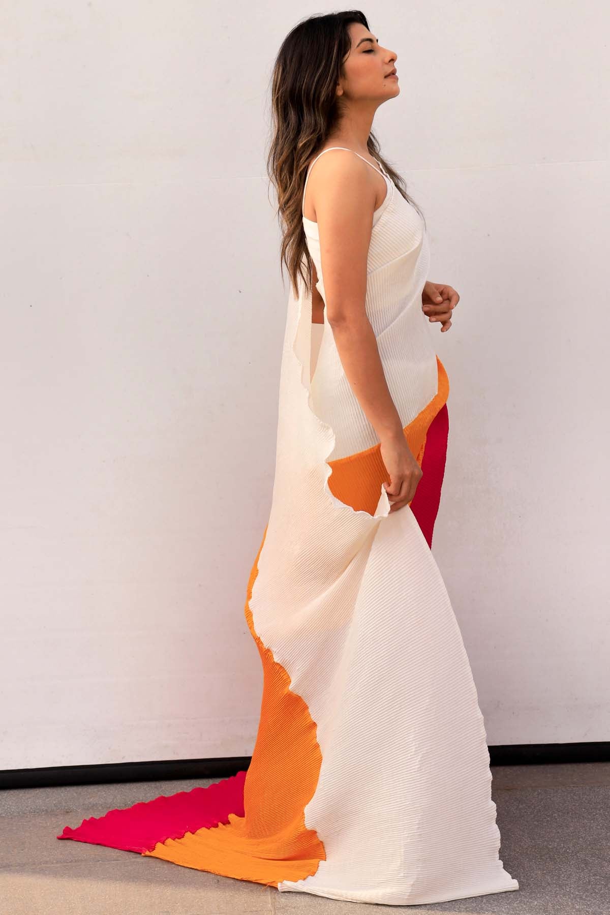 Sunkissed Rose Silk Drape Saree