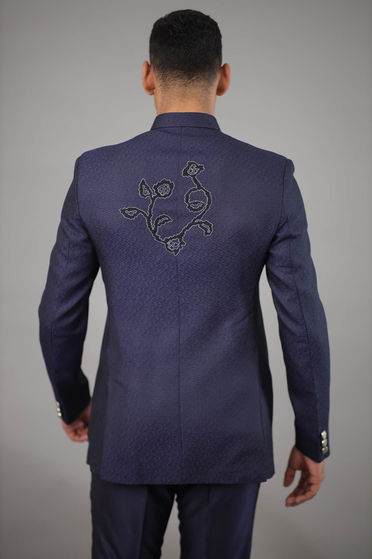 Thread Embroidered Jacket Set