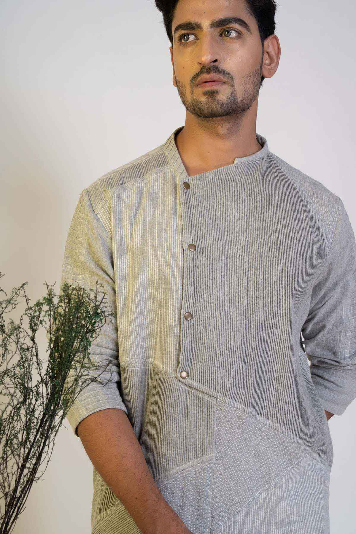 Thread & Pintex Kurta Churidar Set