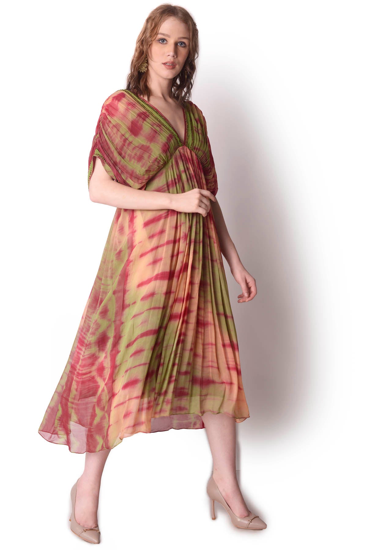 Tie-Dye Gathered Dress