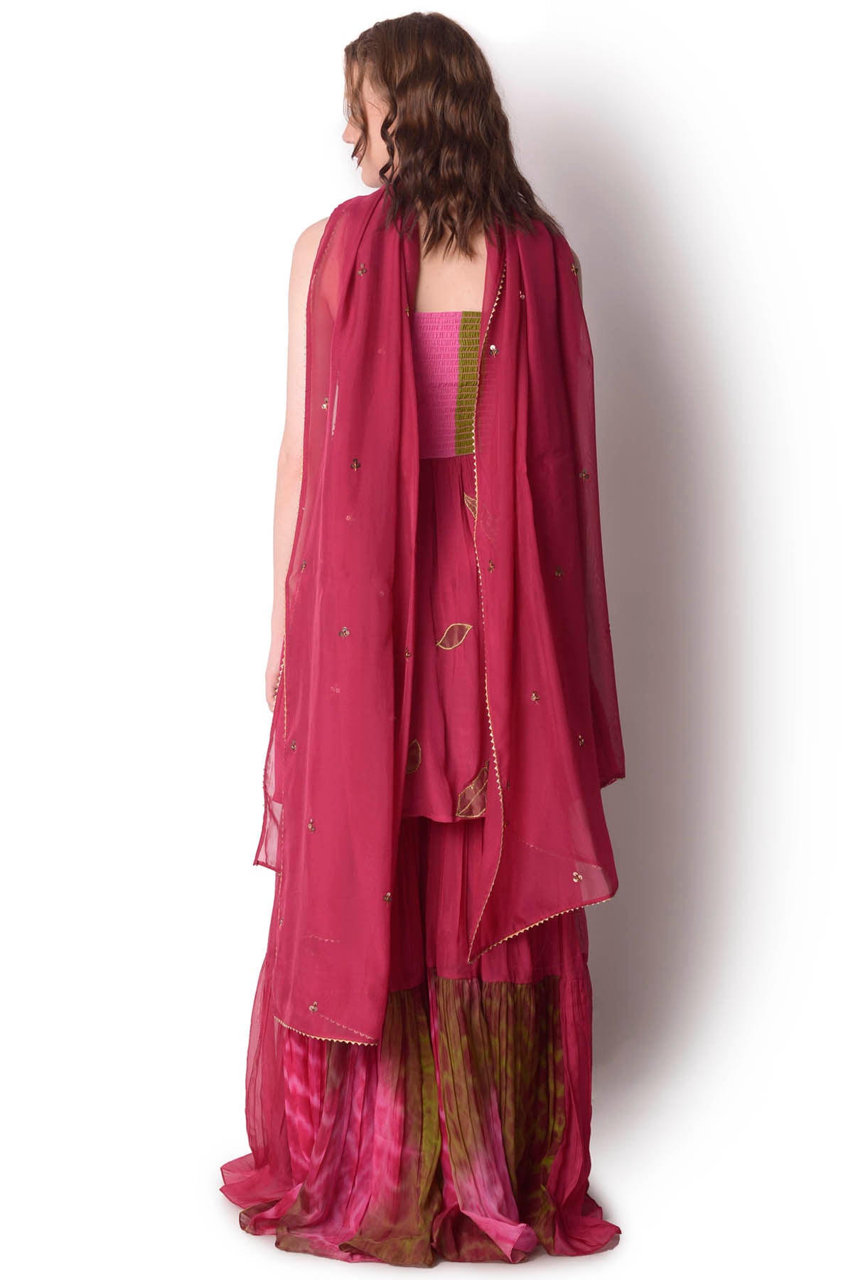 Tie-Dye Patchwork Sharara Set