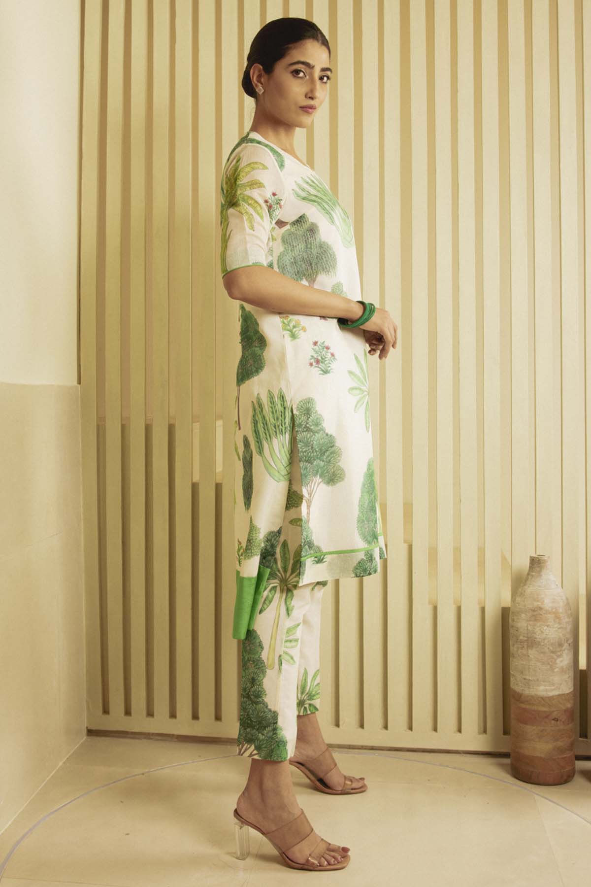 Tree Motifs Printed Kurta Set