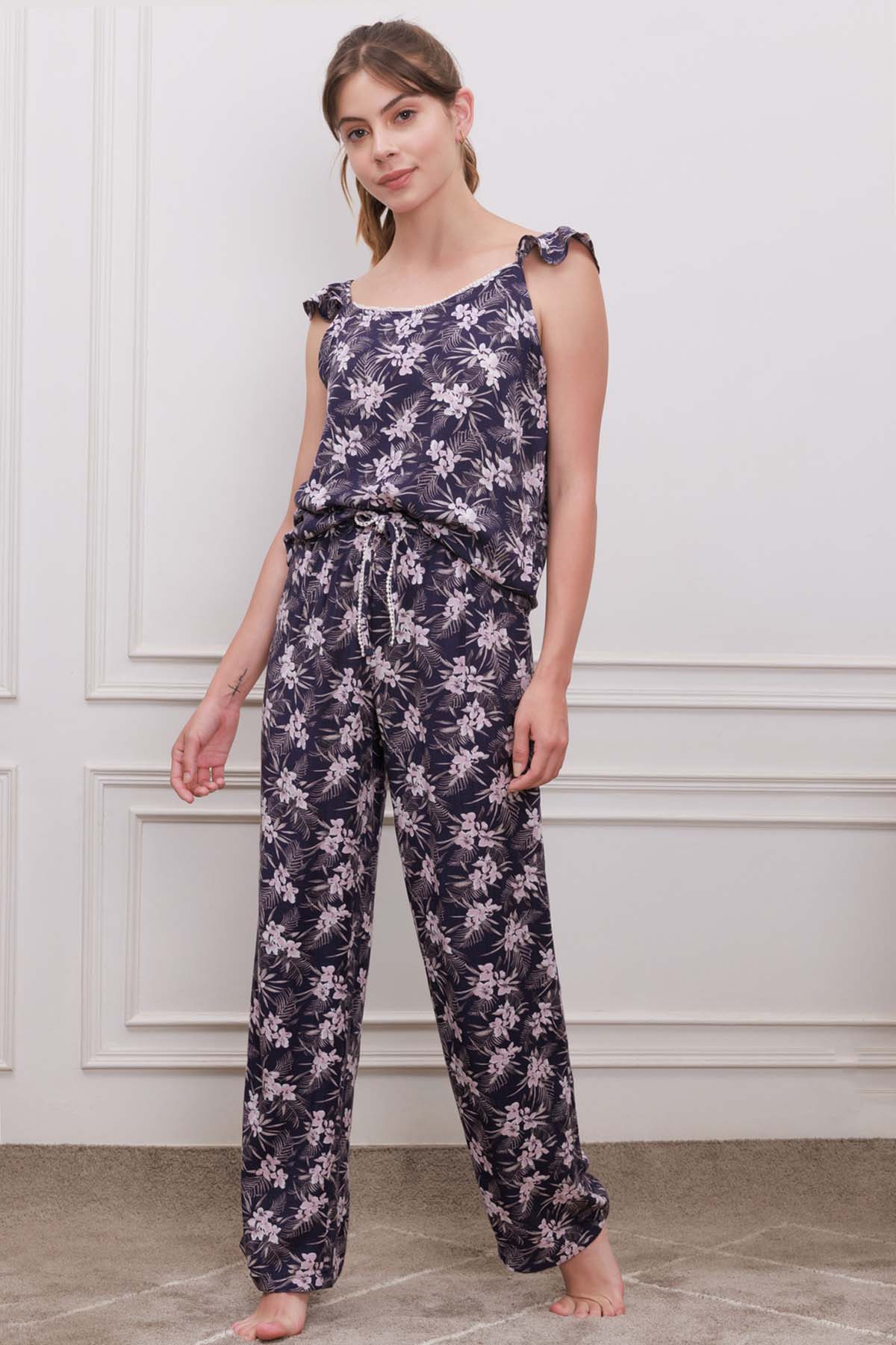 Buy Designer Tropical Print Pyjama Set Online