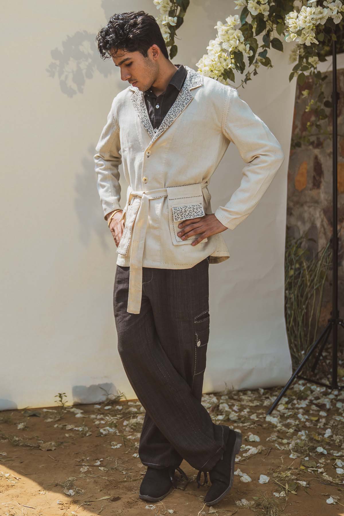 Buy Designer Twill Cotton Blazer By Lafaani