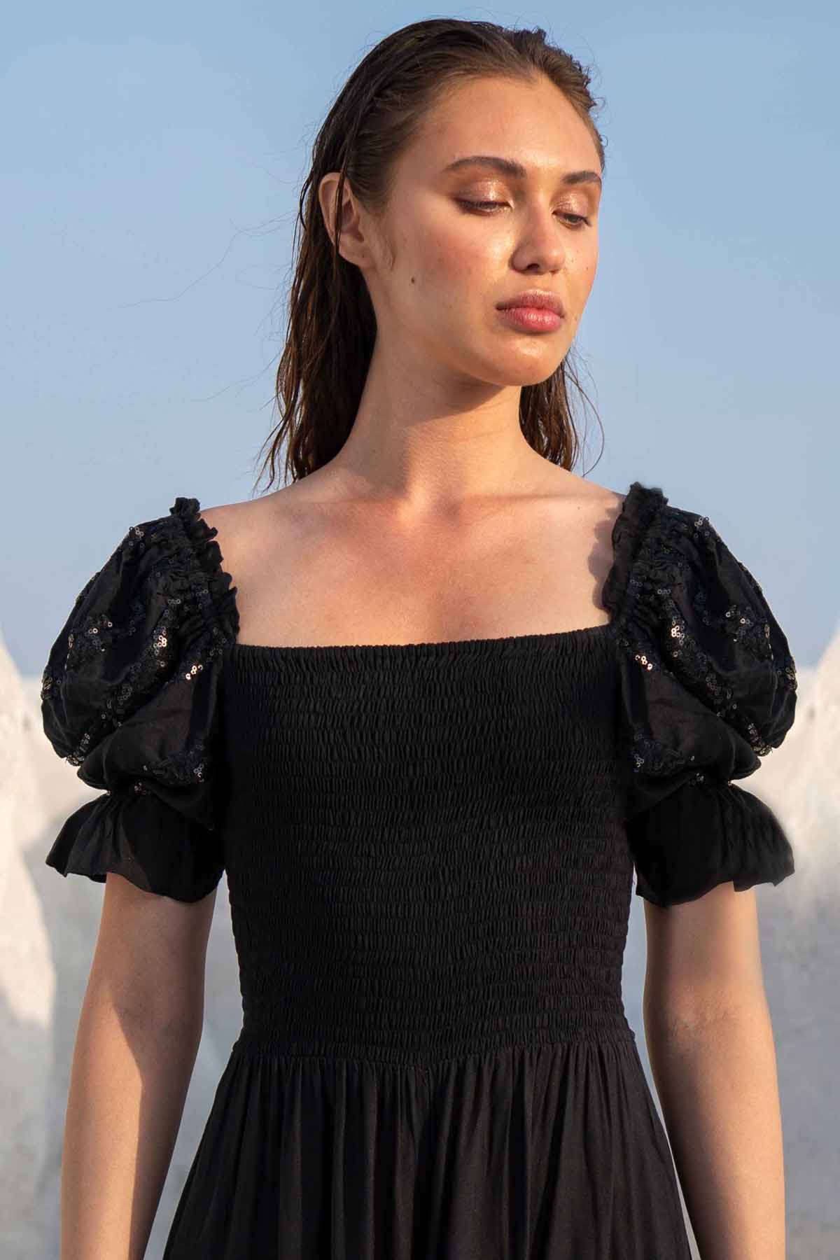 Victorian Sleeve Flared Jumpsuit