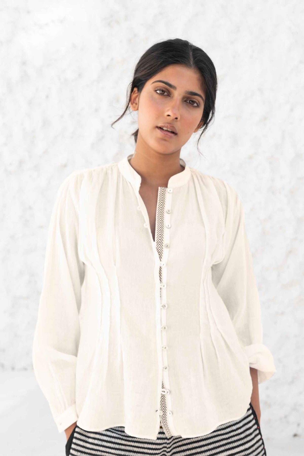 Buy White Cotton Guaze Shirt By Beachbum Online