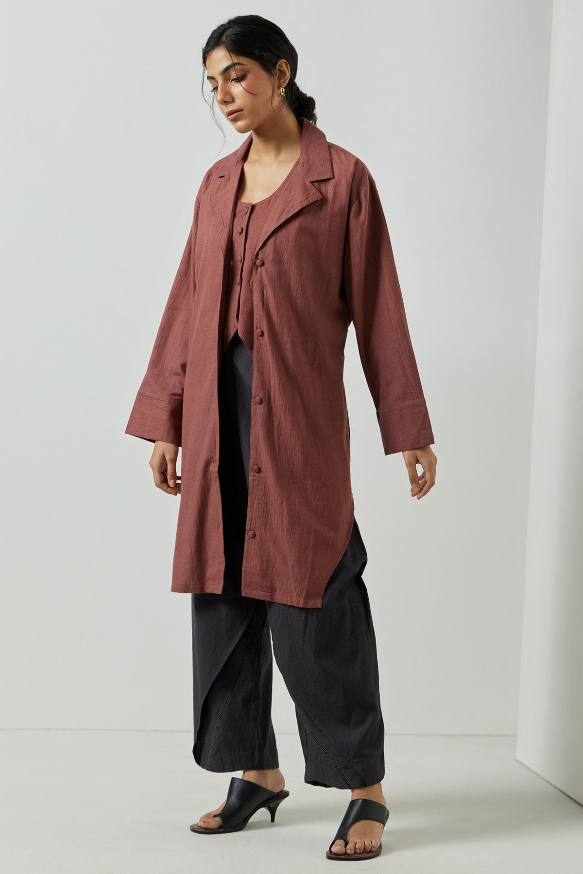 Buy Markkah Studio Wine Lace Detailed Jacket for Women Online at ScrollnShops