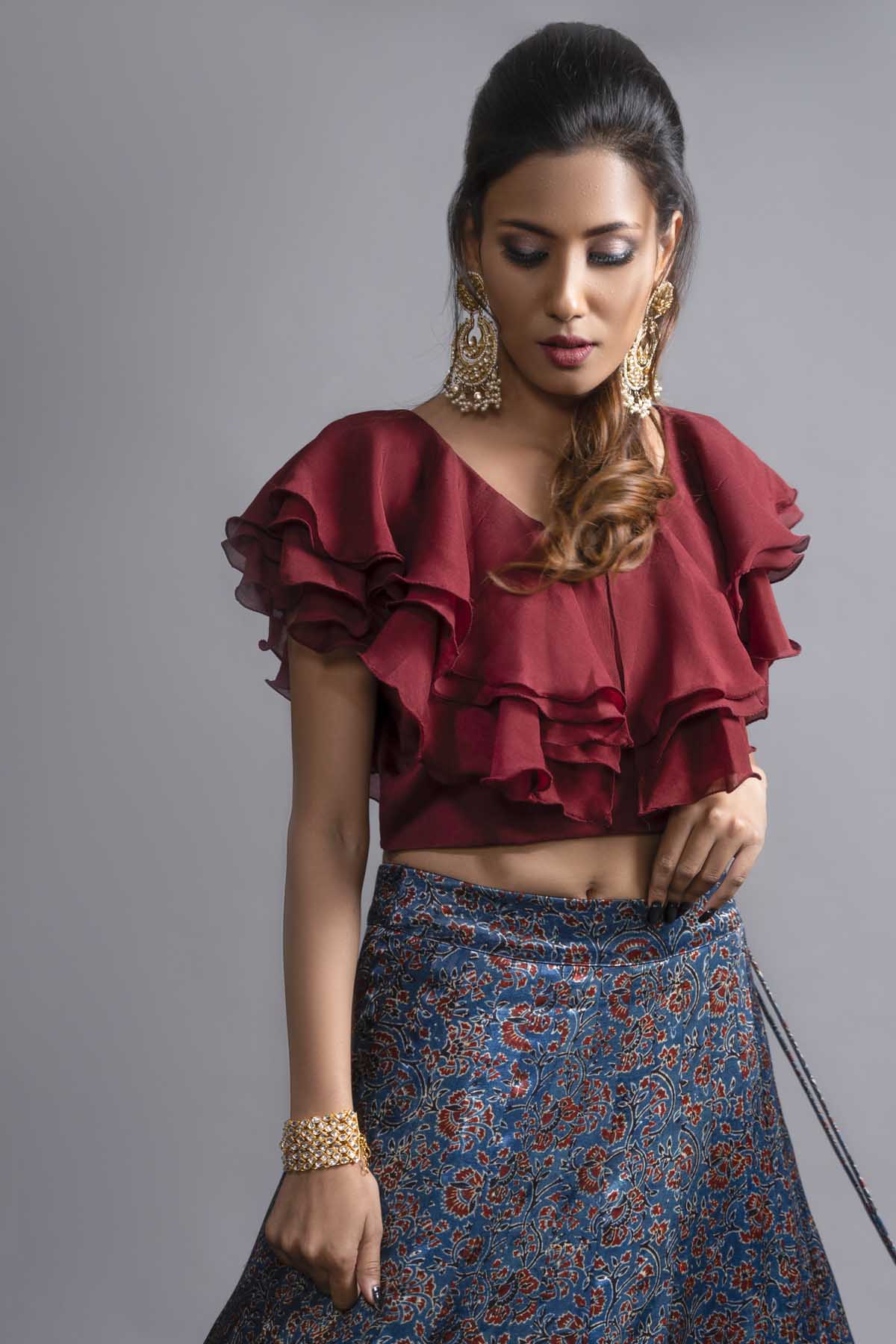 Zardozi Panelled Lehenga Set