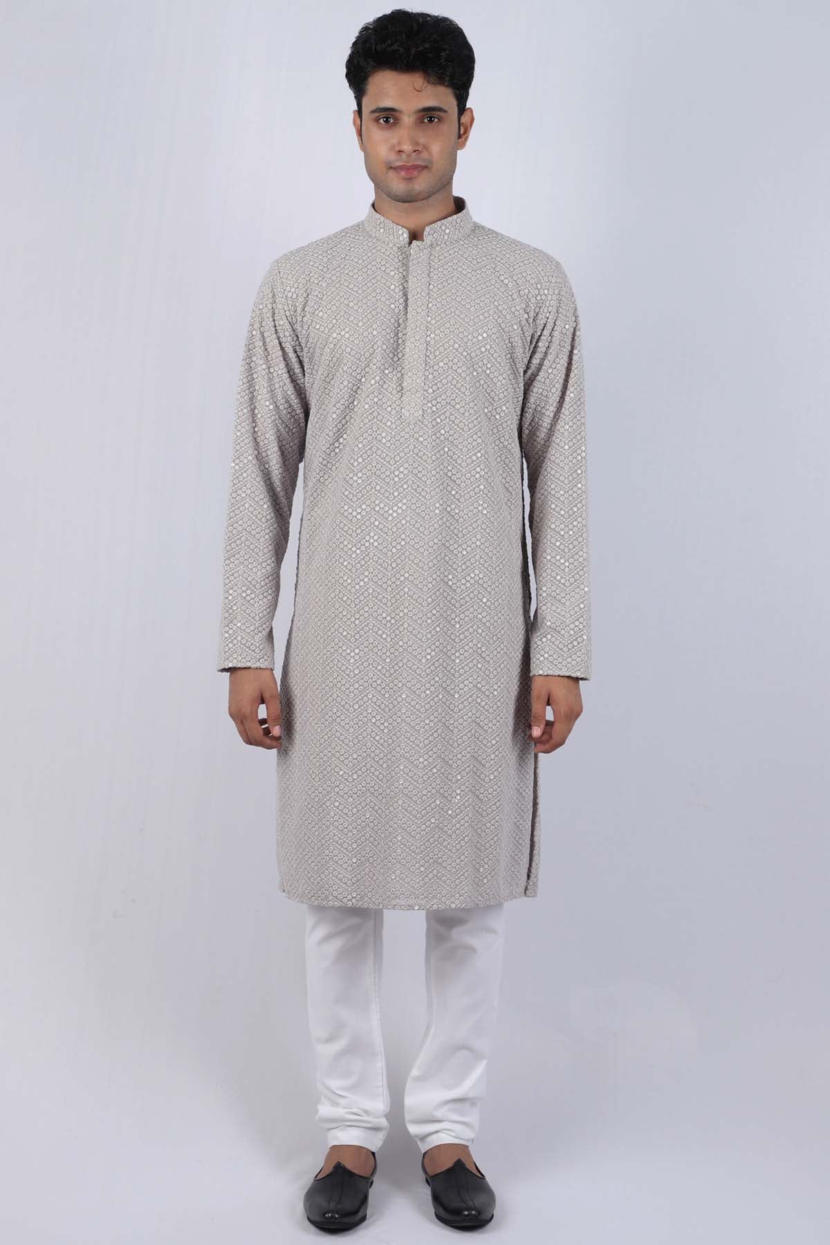 Buy Zig Zag Mirror Tipu Kurta Set For Men Available online at ScrollnShops