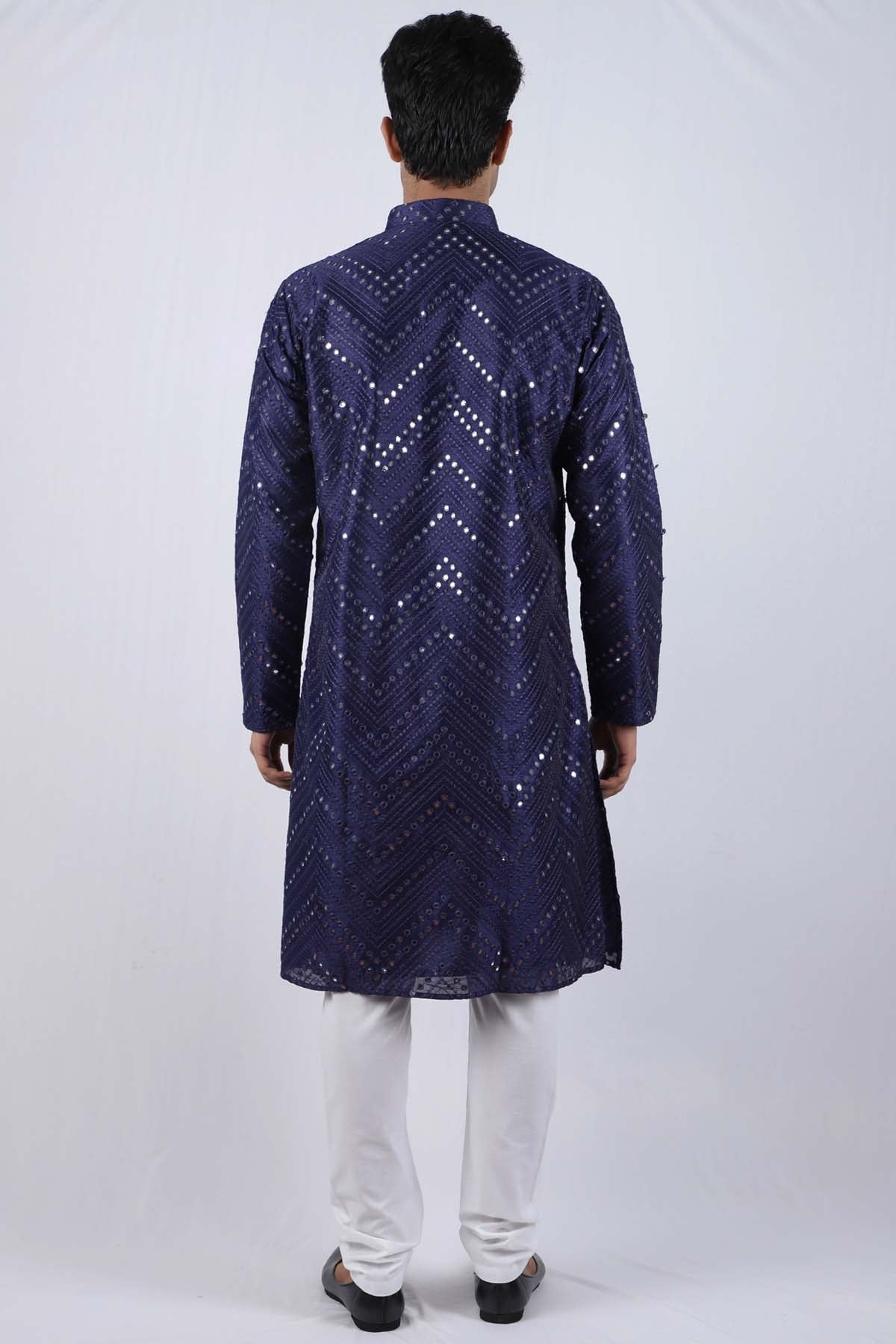 Zigzag Mirror Embroidered Kurta Set