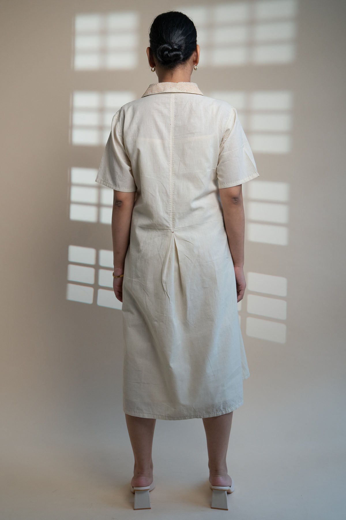 A-Line Cotton Kantha Dress