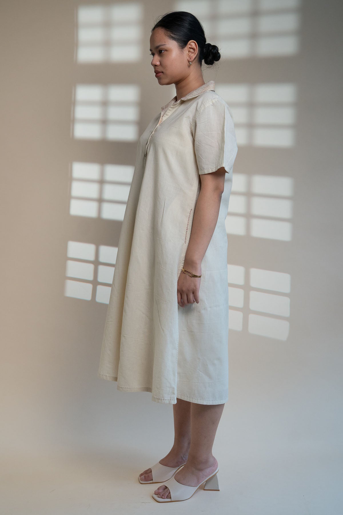 A-Line Cotton Kantha Dress