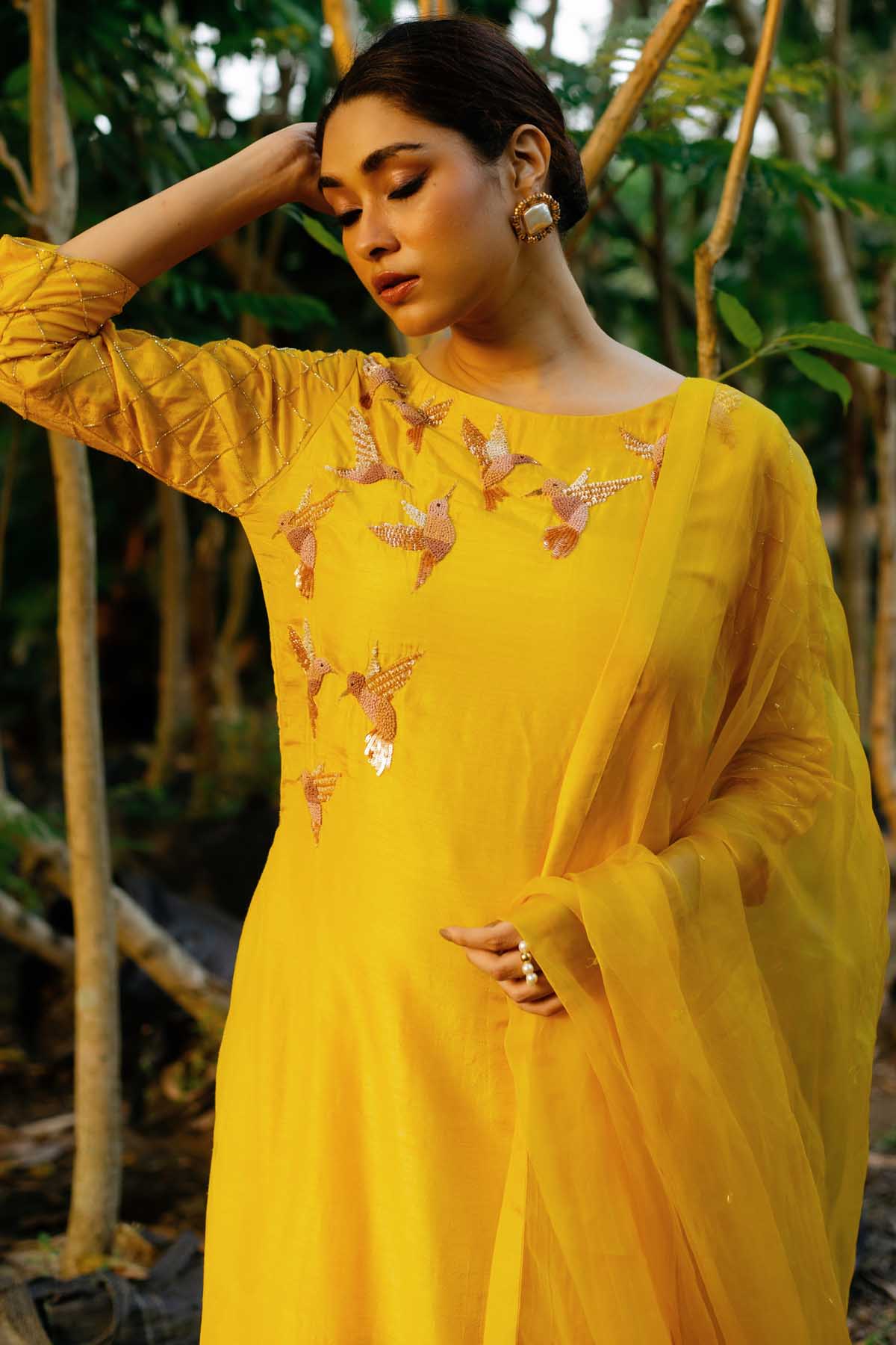 A-Line Dola Silk Palazzo Set