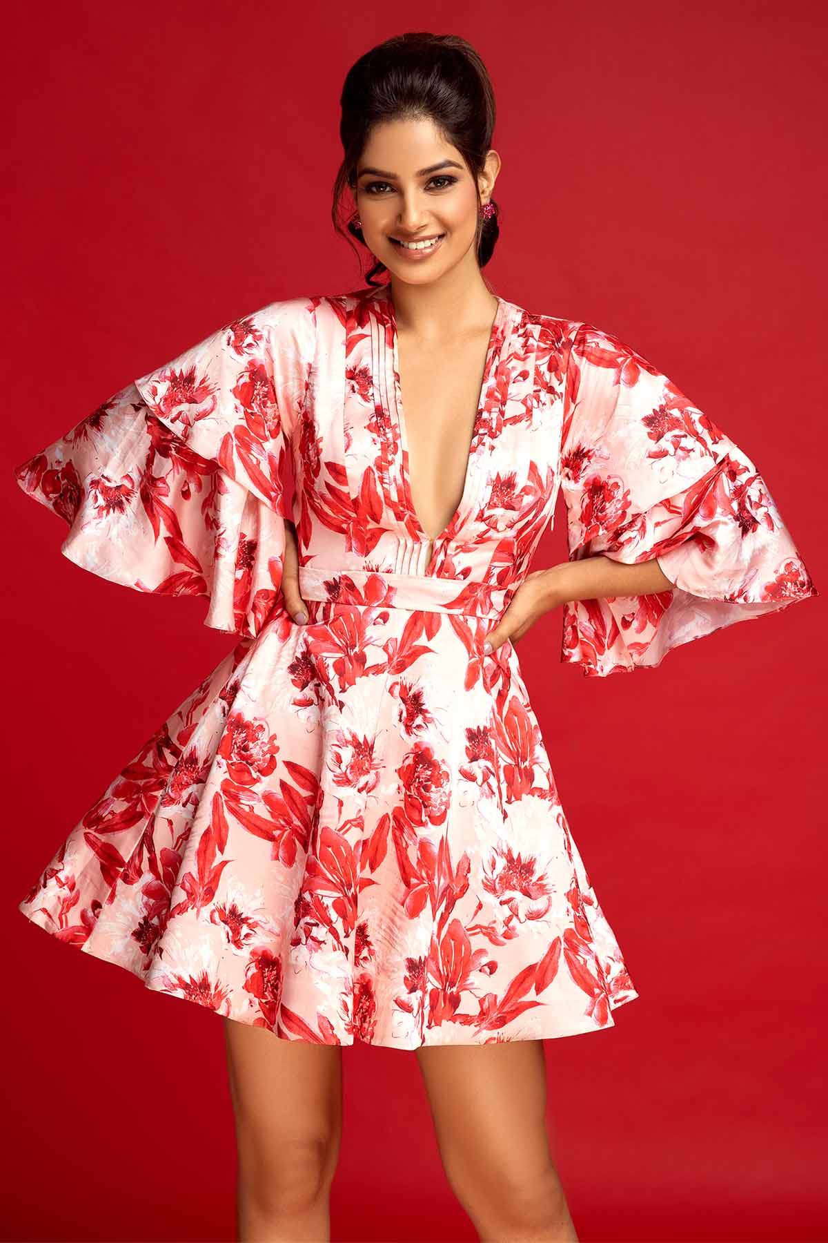 Buy A-Line Printed Dress by Mandira Wirk