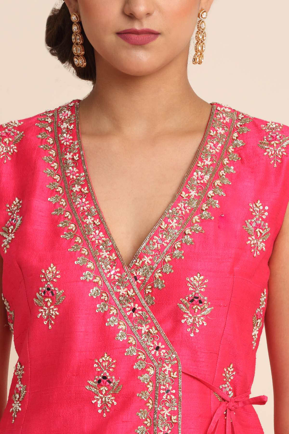 Angrakha Kurta & Skirt Set