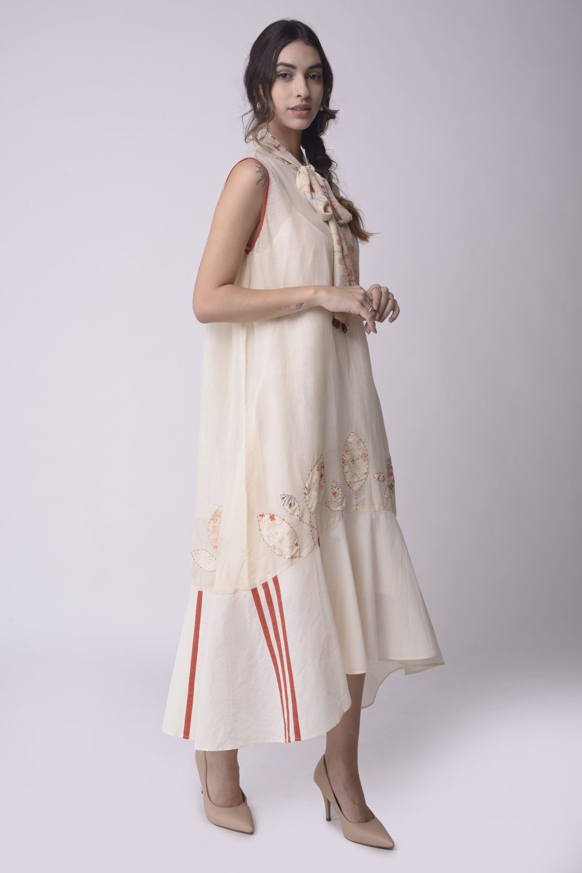 Applique A-Line Dress