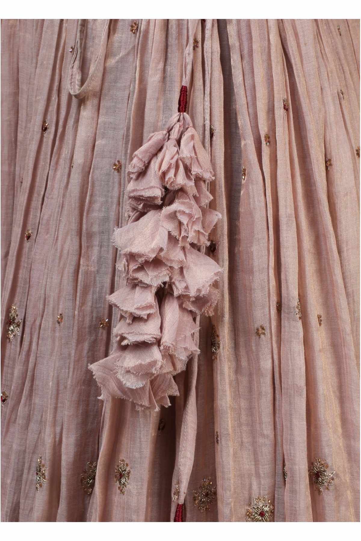 Red & Pink Zardosi Lehenga Set