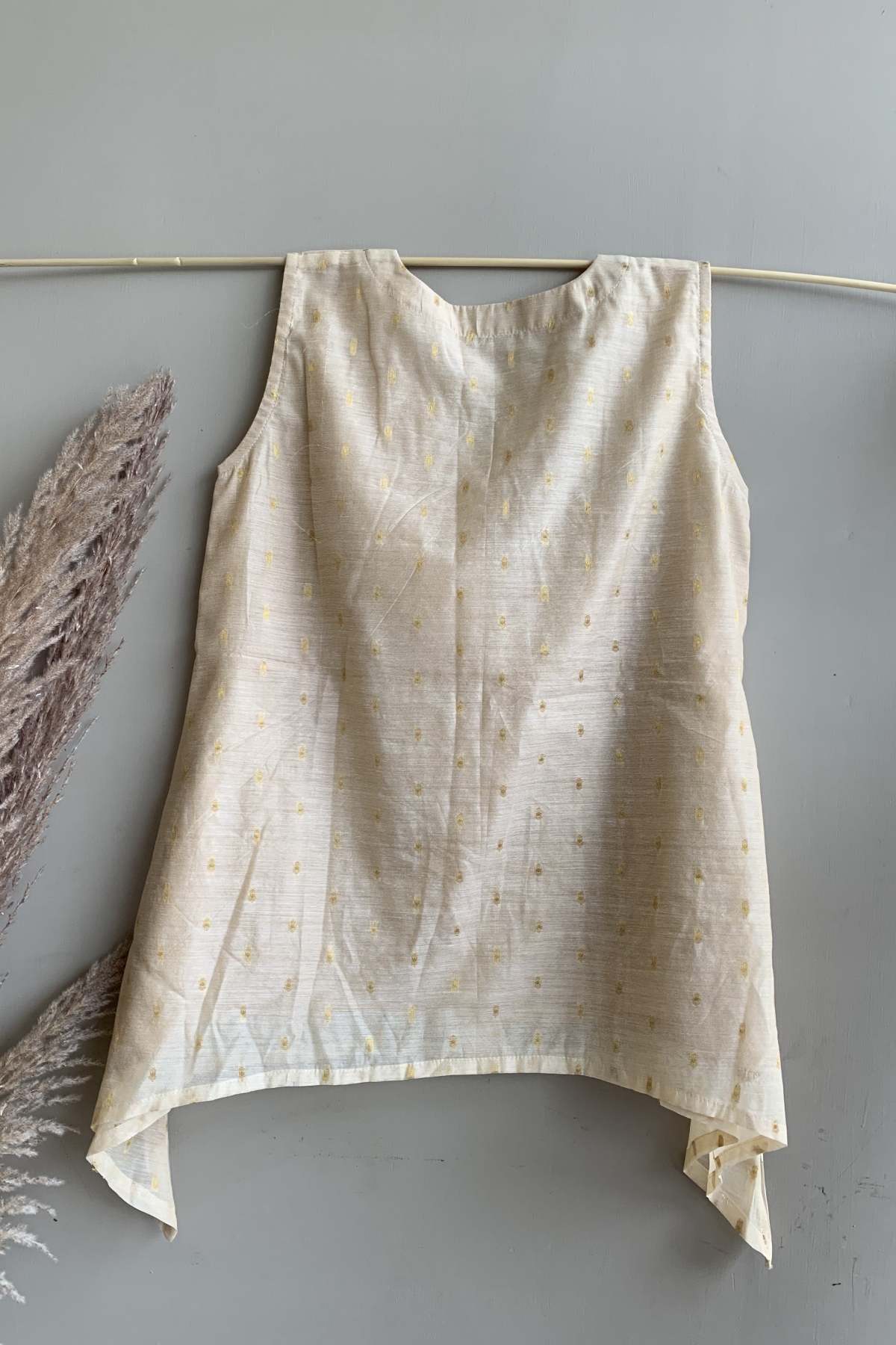 Asymmetric Chanderi Top