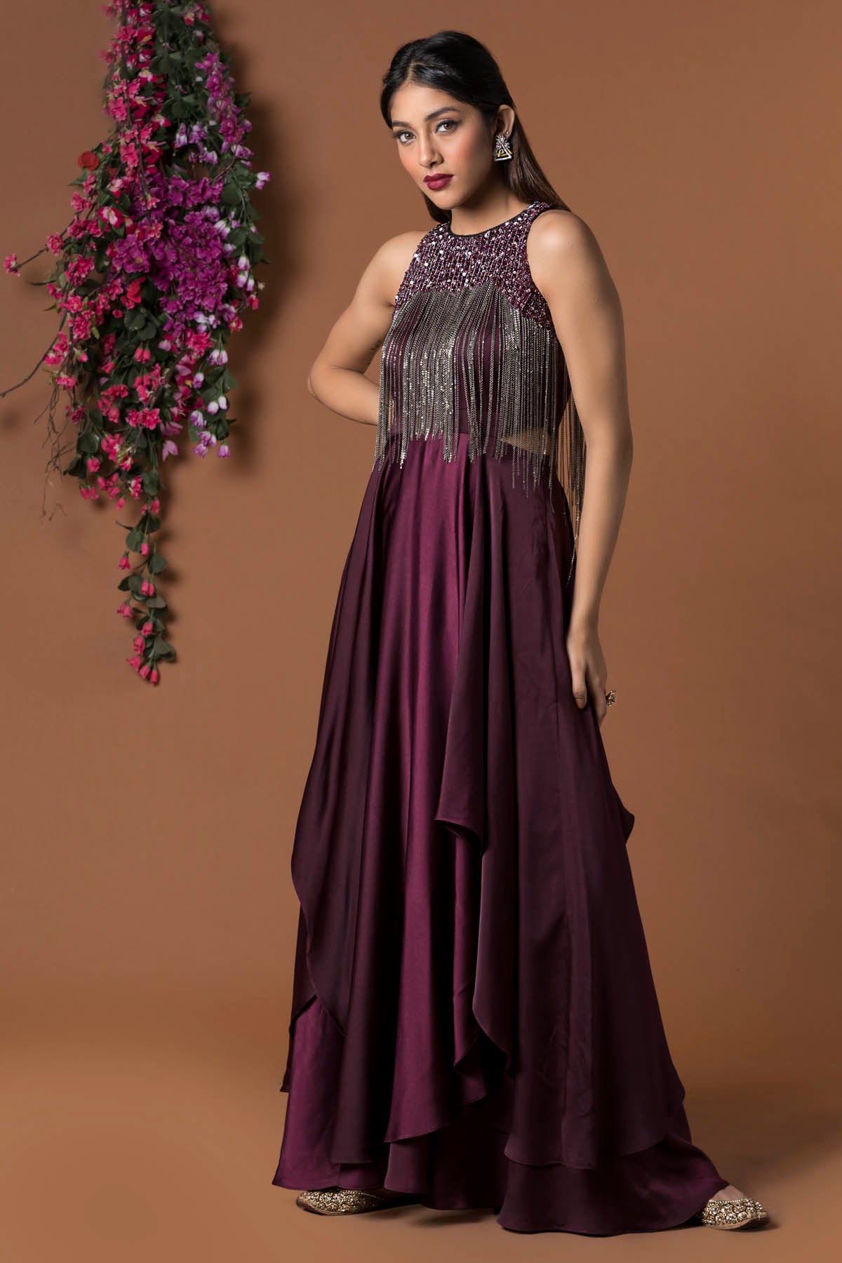 Asymmetric Layered Gown