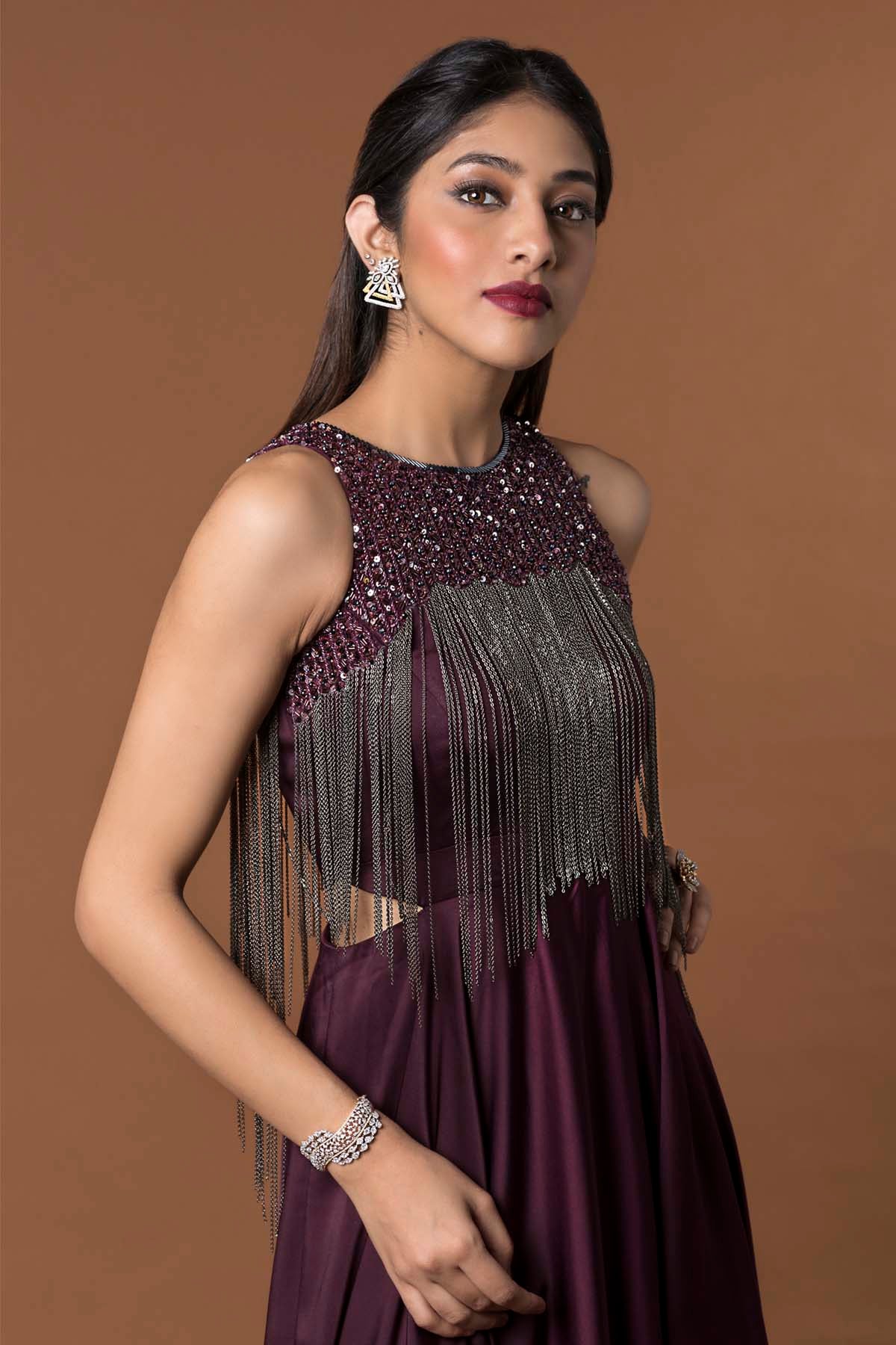 Asymmetric Layered Gown