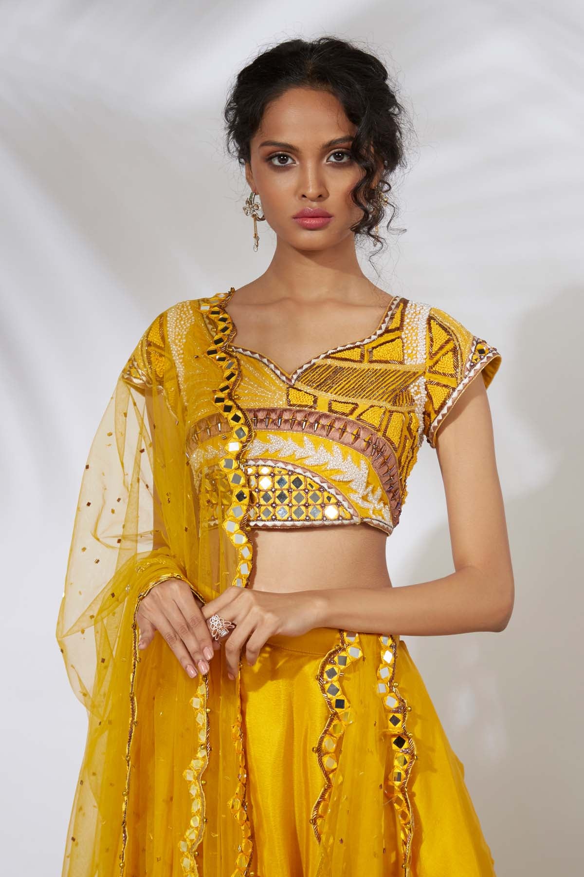 Amber Asymmetrical Lehenga Set