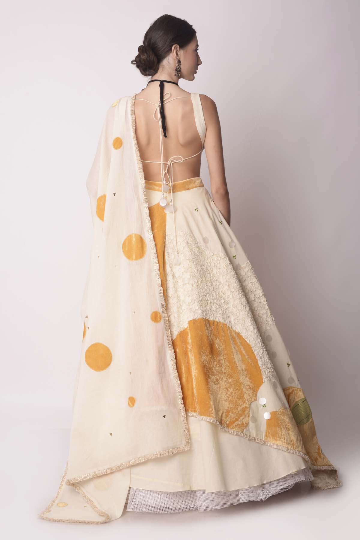 Asymmetric Layer Lehenga Set