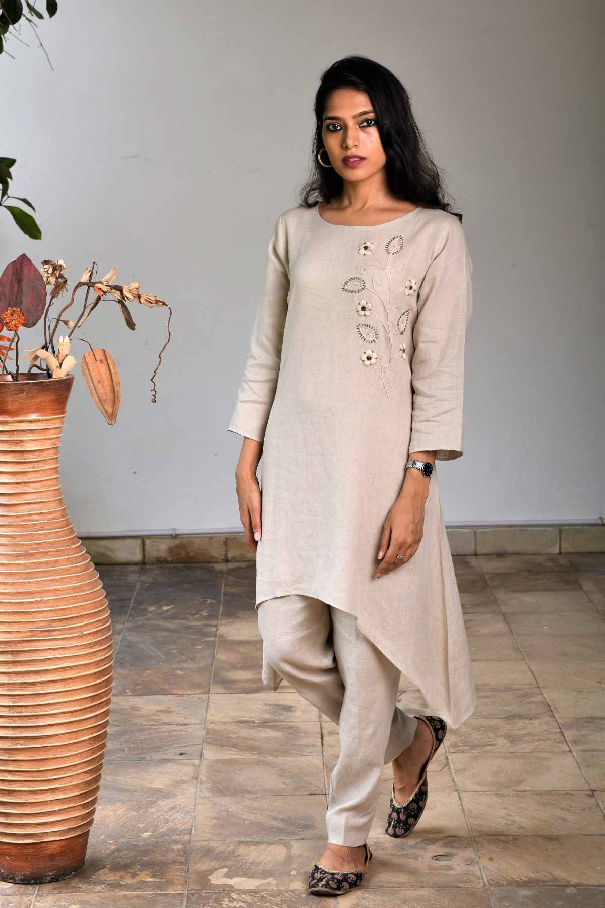 Asymmetric Linen Tunic