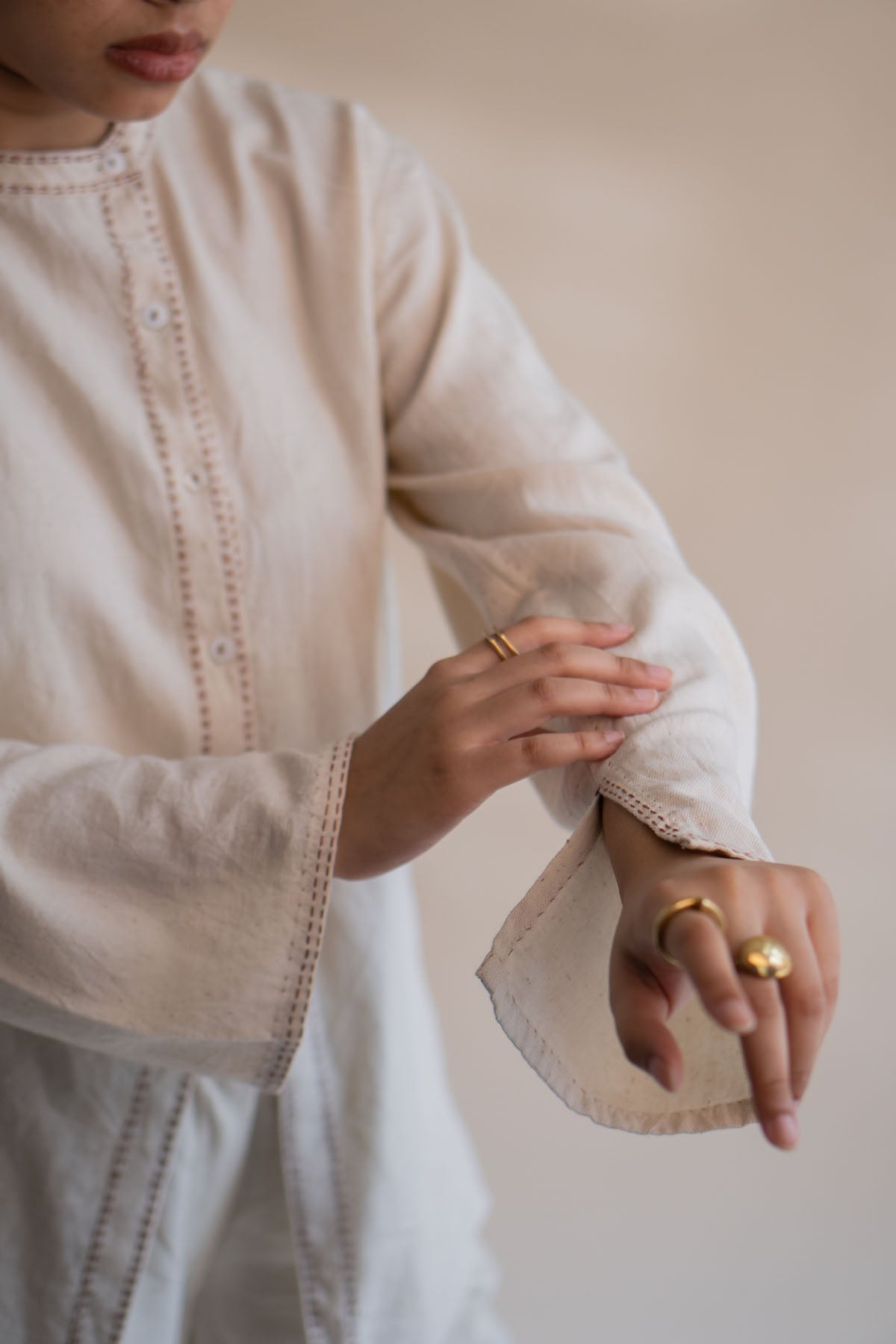 Asymmetric Mandarin Shirt