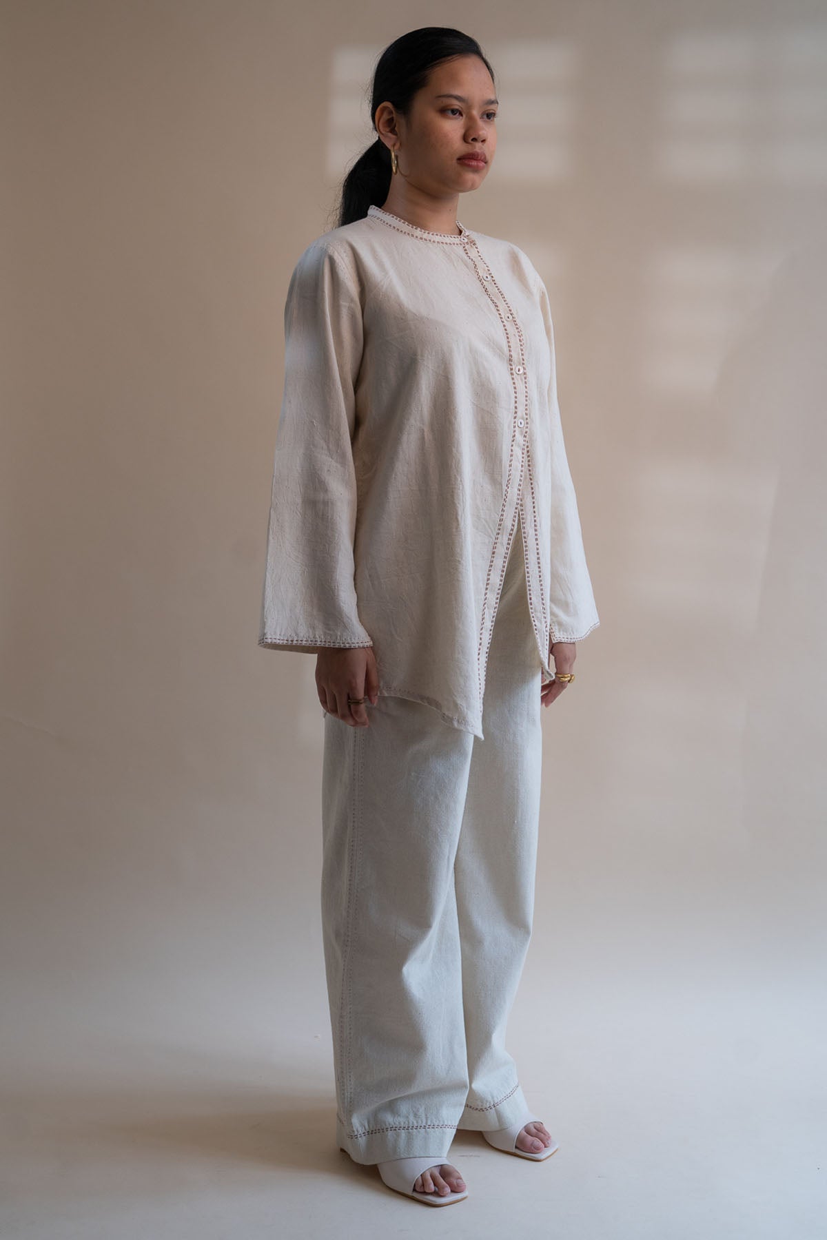 Asymmetric Mandarin Shirt