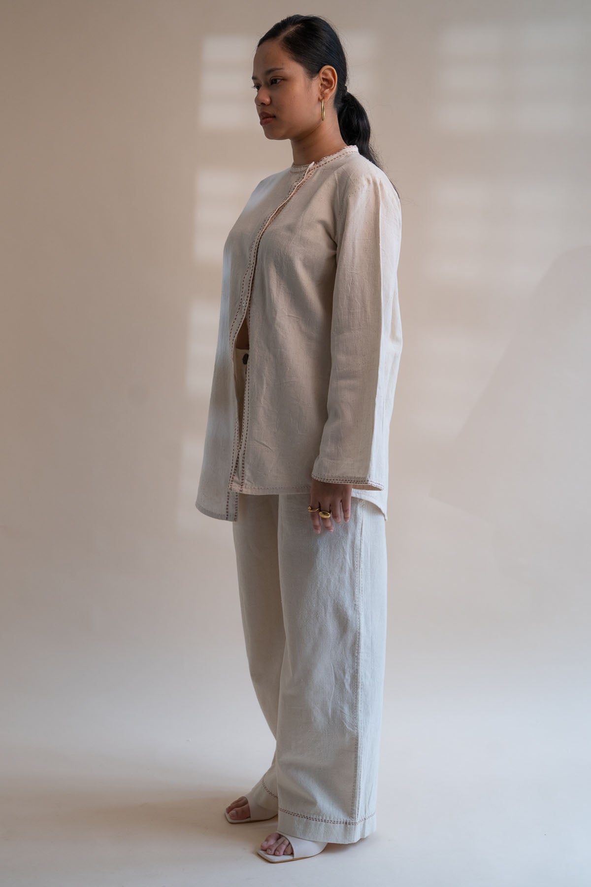 Asymmetric Mandarin Shirt