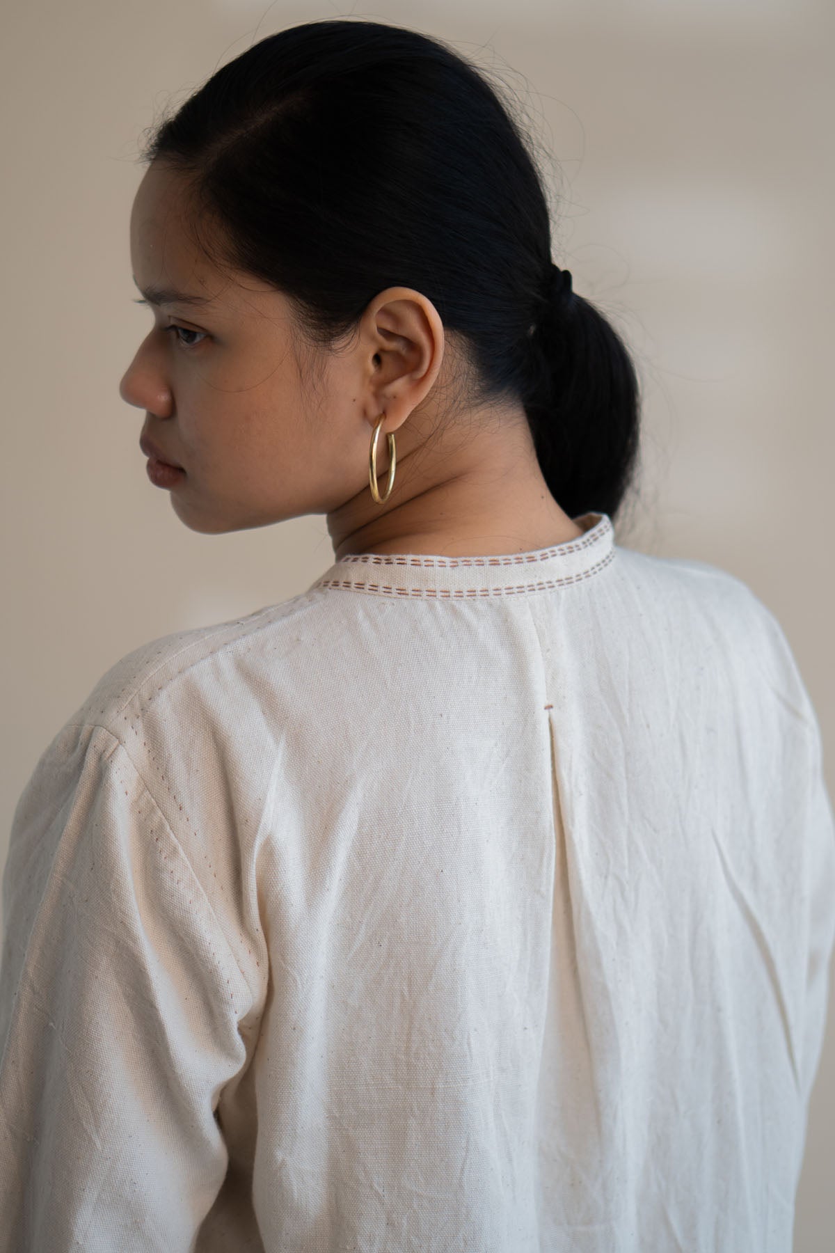 Asymmetric Mandarin Shirt