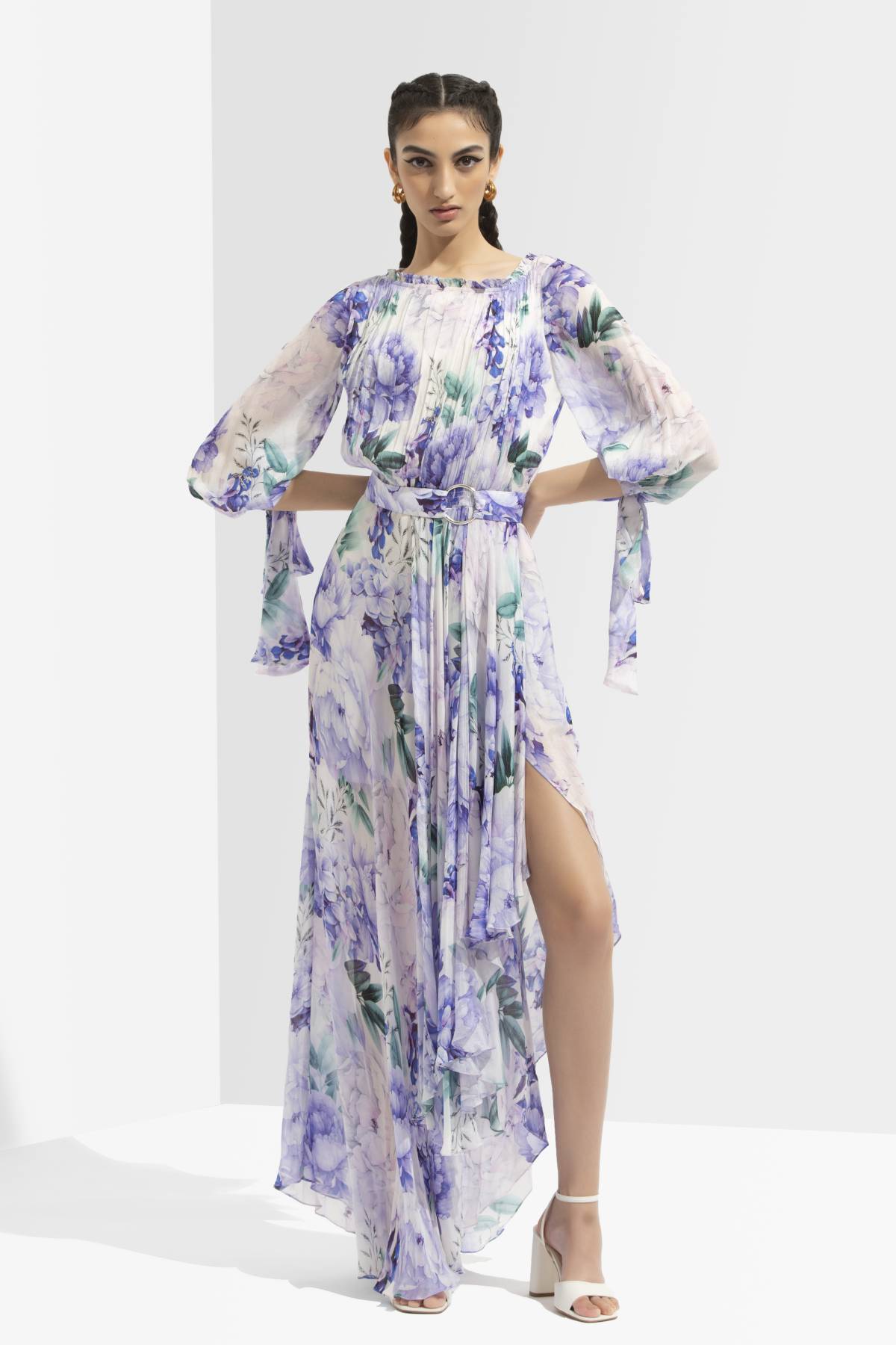 Asymmetric Printed Dress