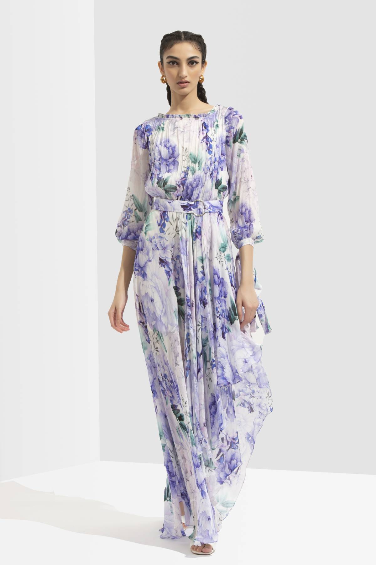 Buy Asymmetric Printed Dress by Mandira Wirk