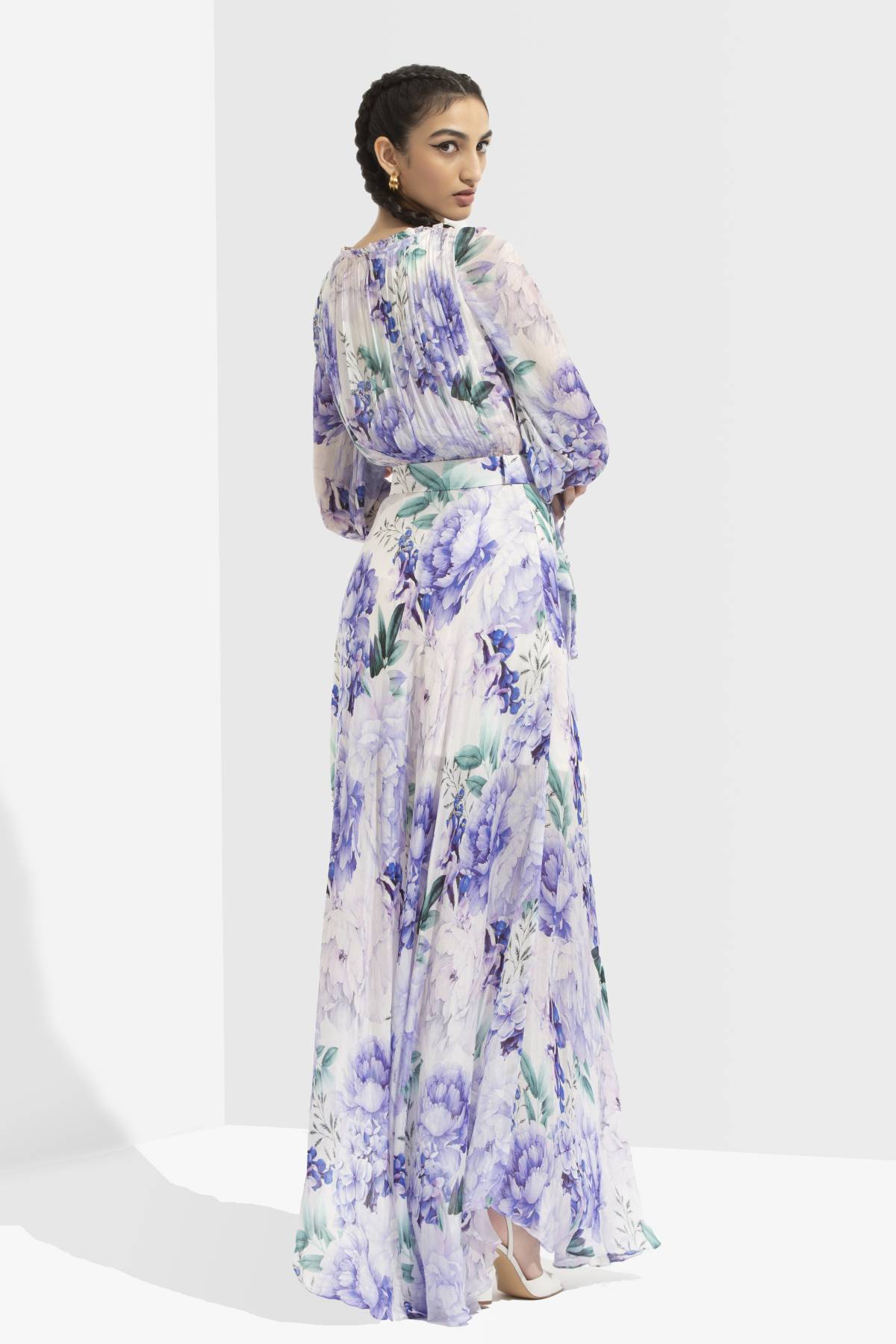 Asymmetric Printed Dress