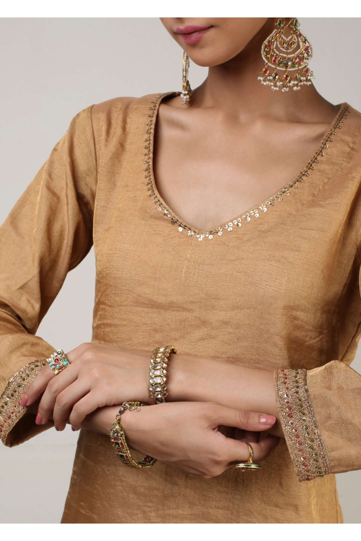 Banarsi Silk Zardosi Sharara Set