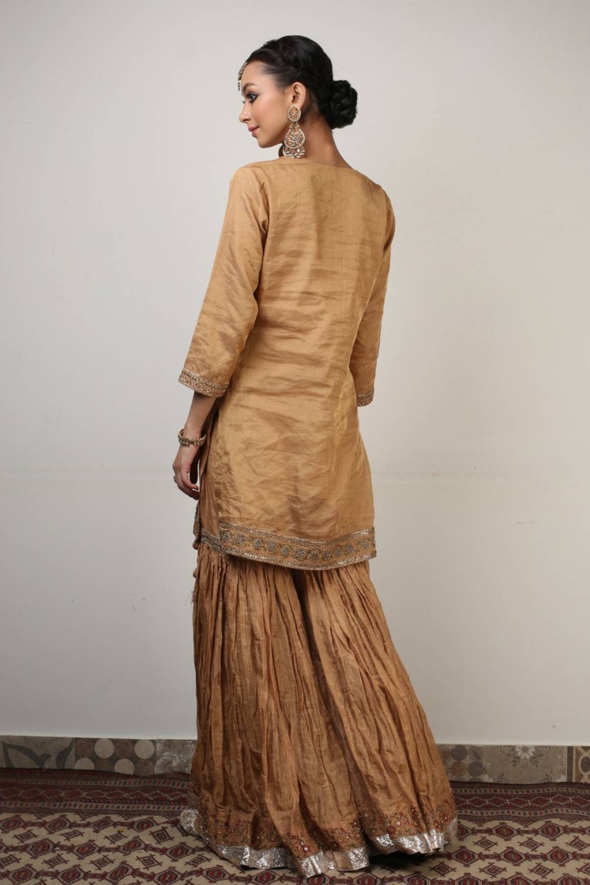 Banarsi Silk Zardosi Sharara Set