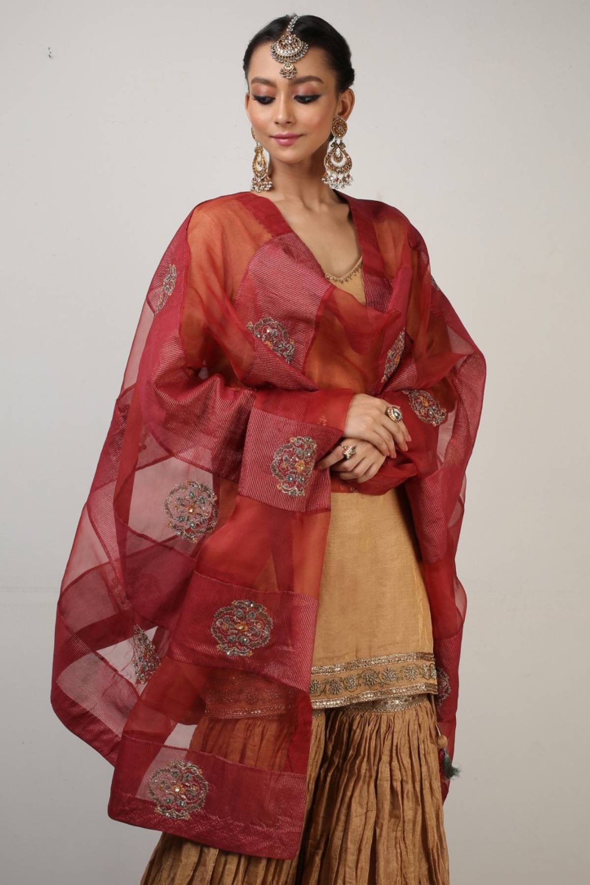 Banarsi Silk Zardosi Sharara Set