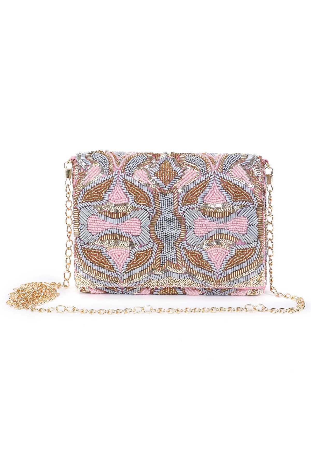 Beaded Embroidered Clutch