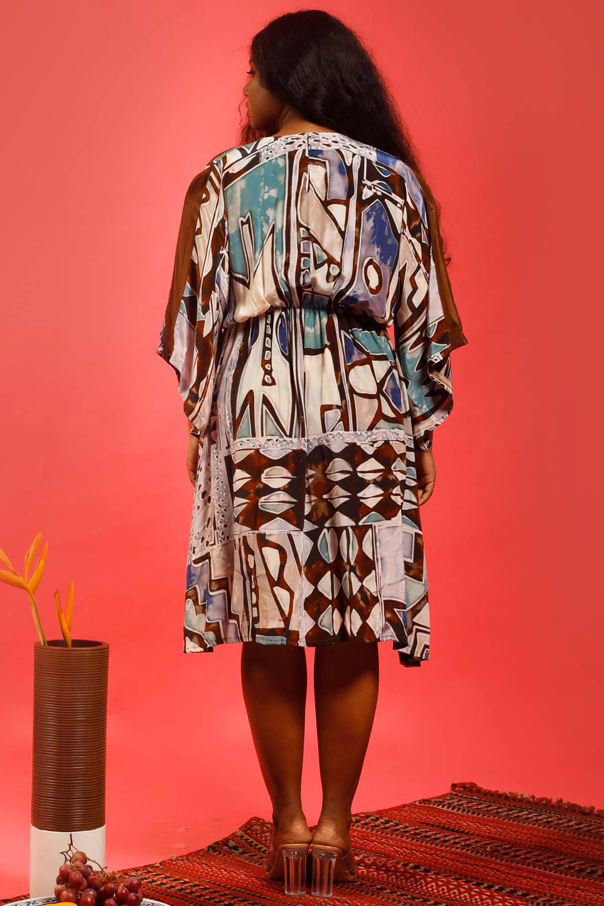 Bell Sleeve Asymmetric Dress