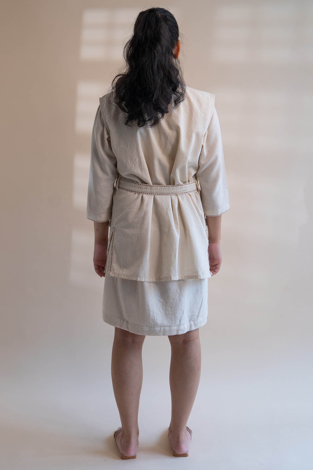 Kora Belted Kantha Jacket Vest