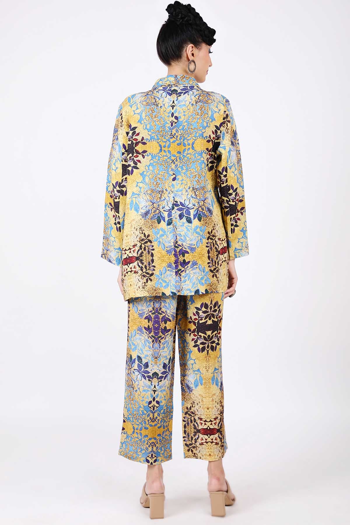 Bisaza Printed Linen Blazer