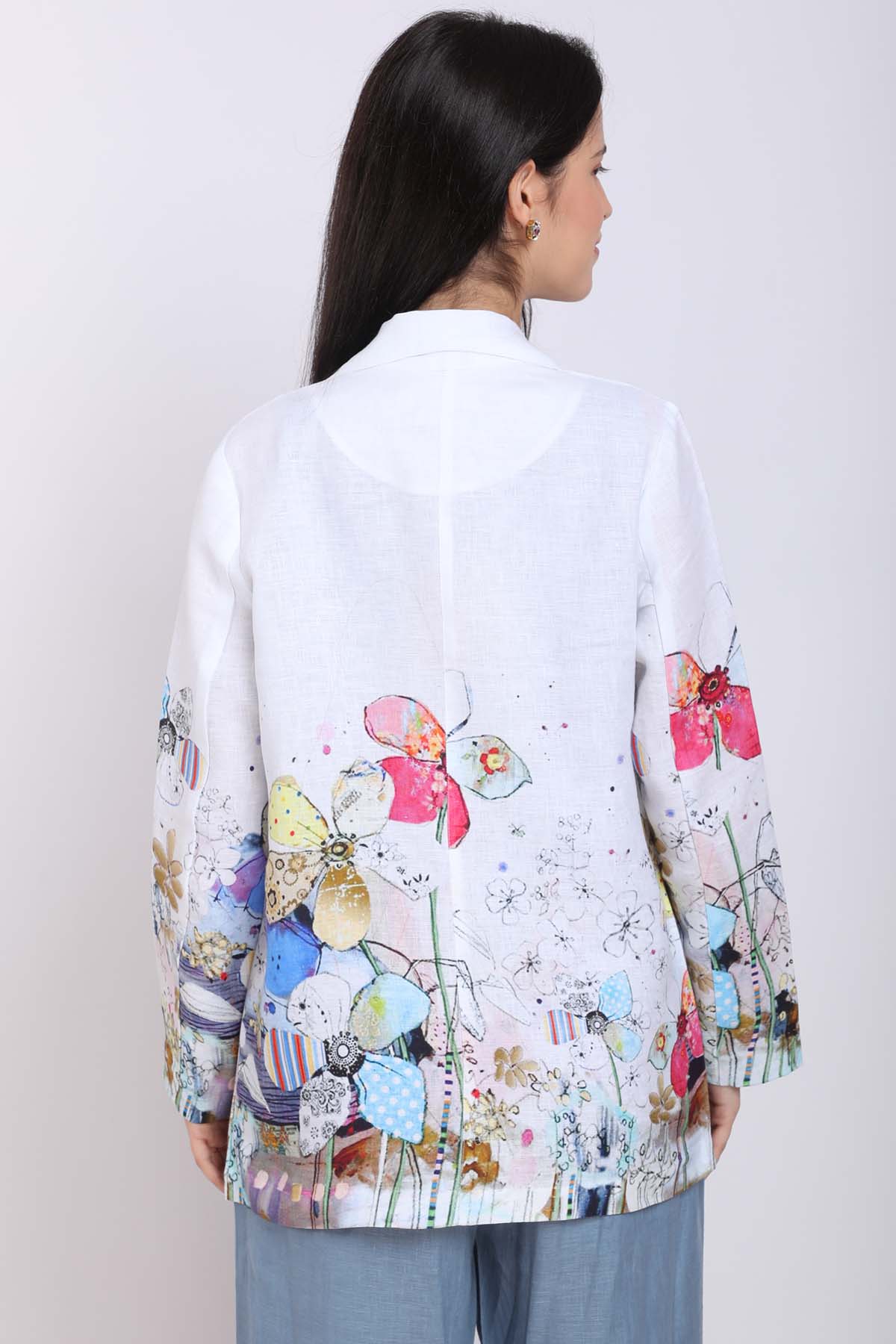 Blooming Flowers Print Blazer
