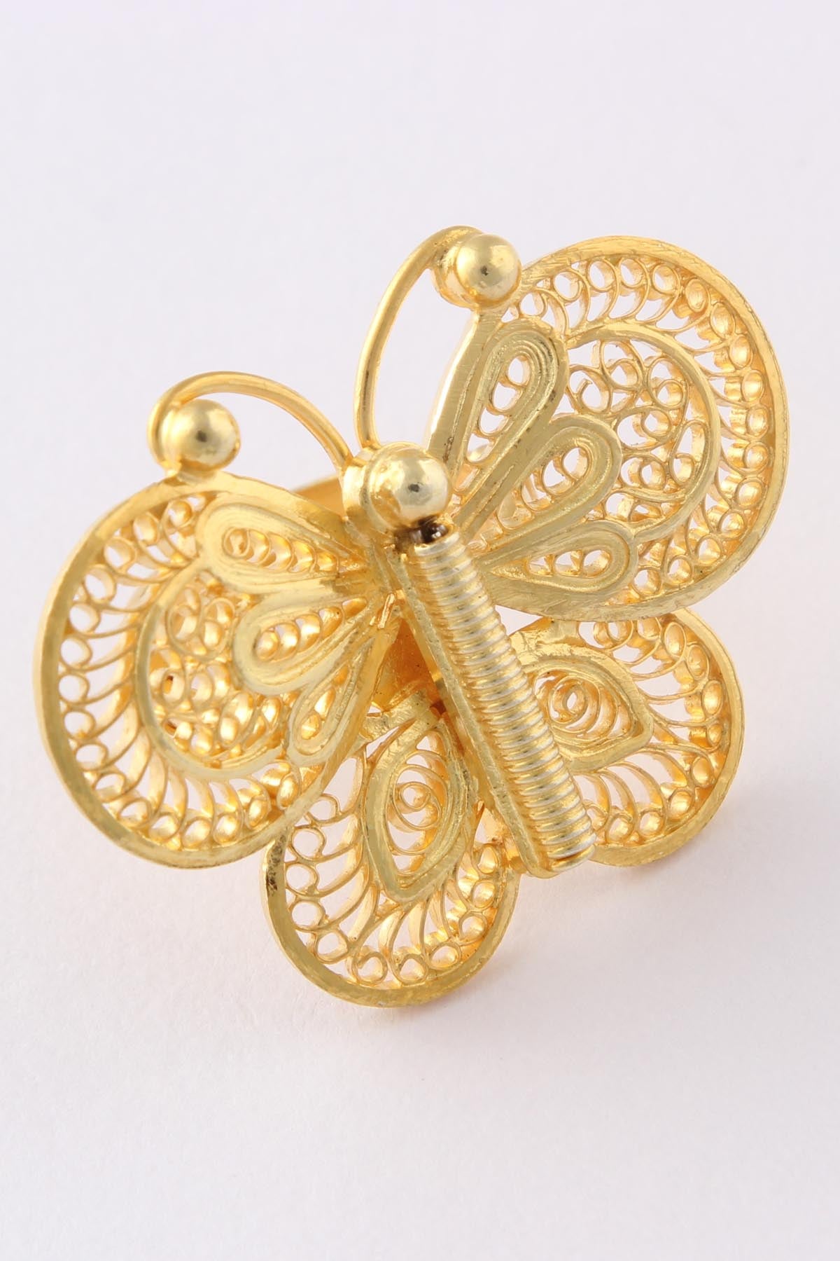 Gold Butterfly Cocktail Ring