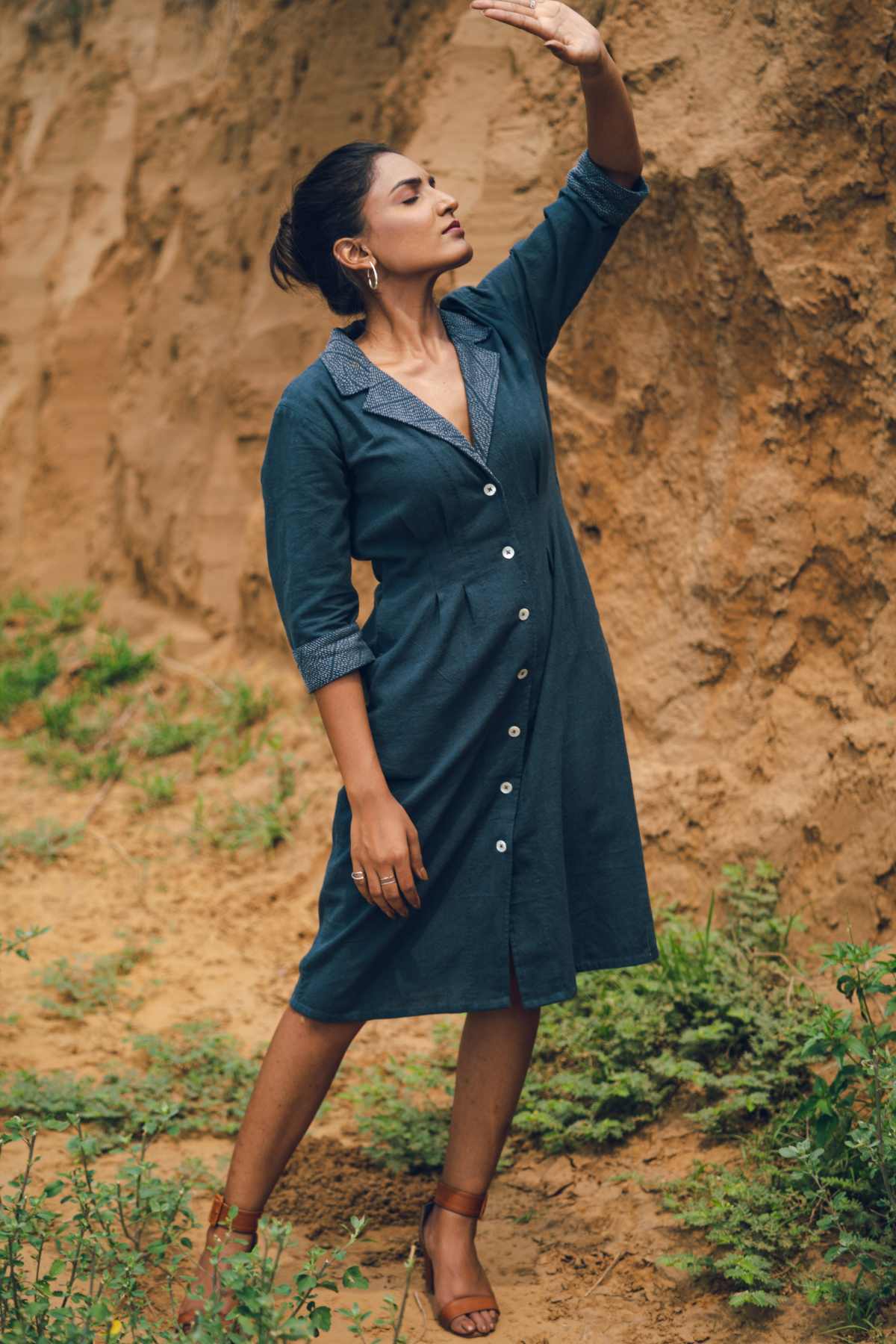 Buy Designer Button Down Dress By Lafaani