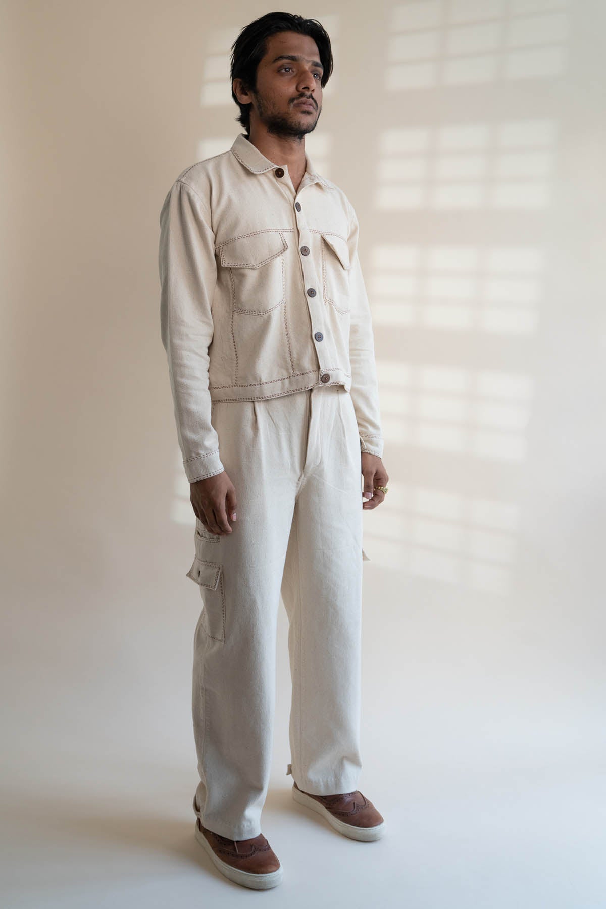 Buy Designer Button Jacket & Pants Set By Lafaani