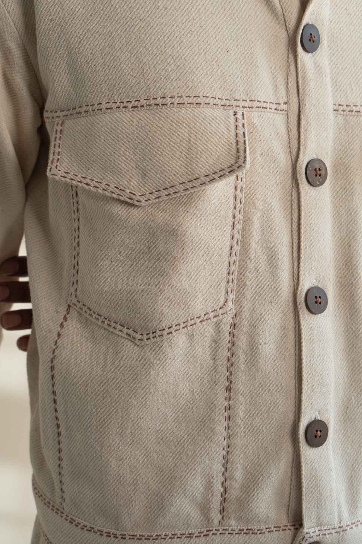 Buttoned Cotton Jacket