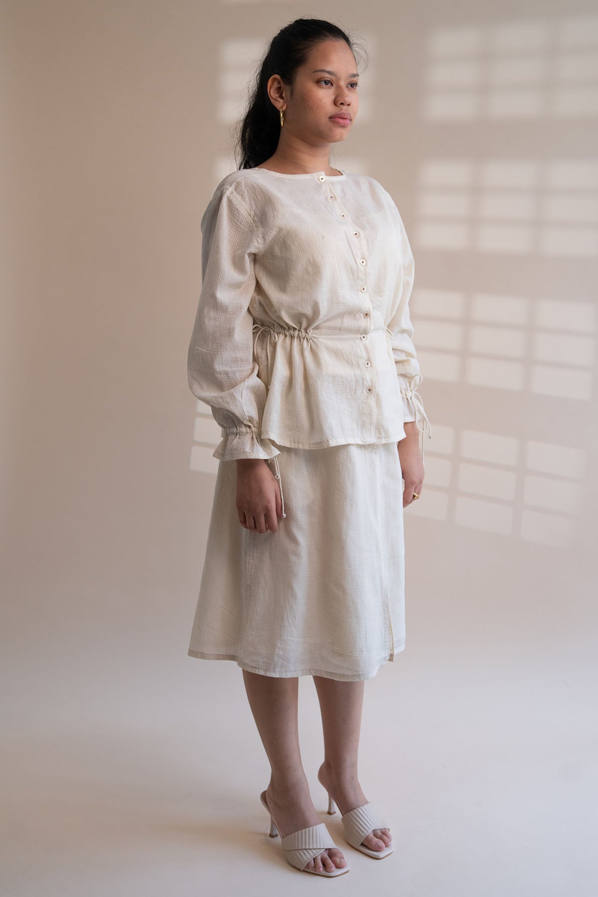 Buttoned Down Peplum Top