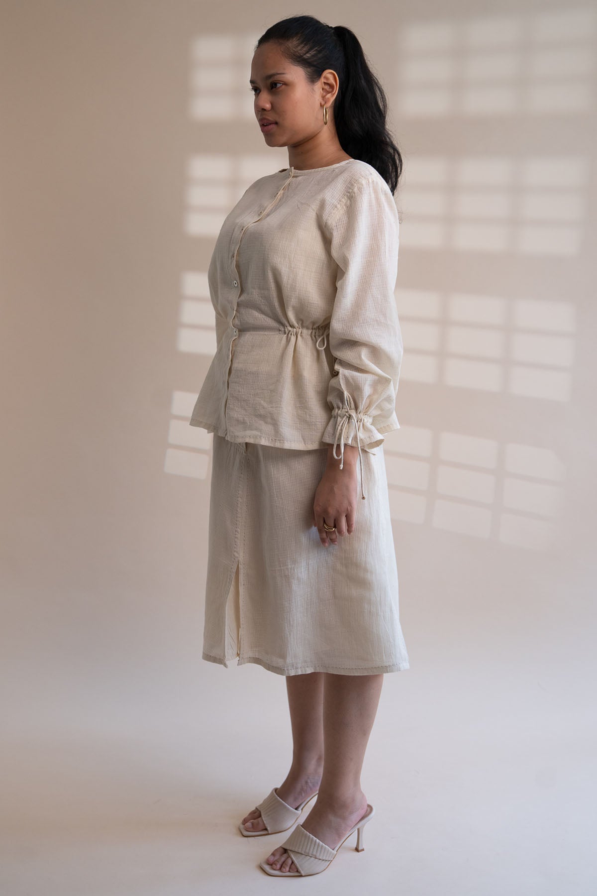 Buttoned Down Peplum Top