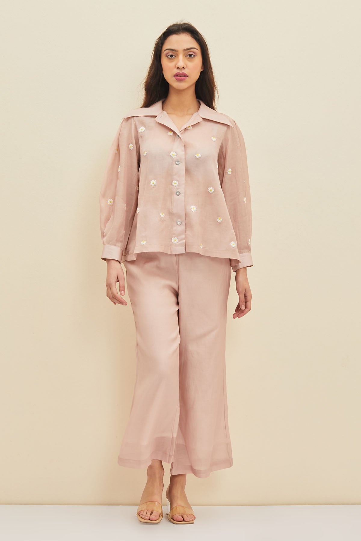 Buttoned Floral Jacket Top